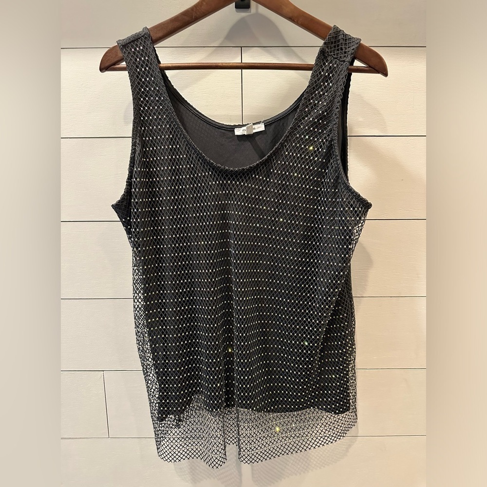 Maurice’s Black Mesh Sleeveless Top- size 1X